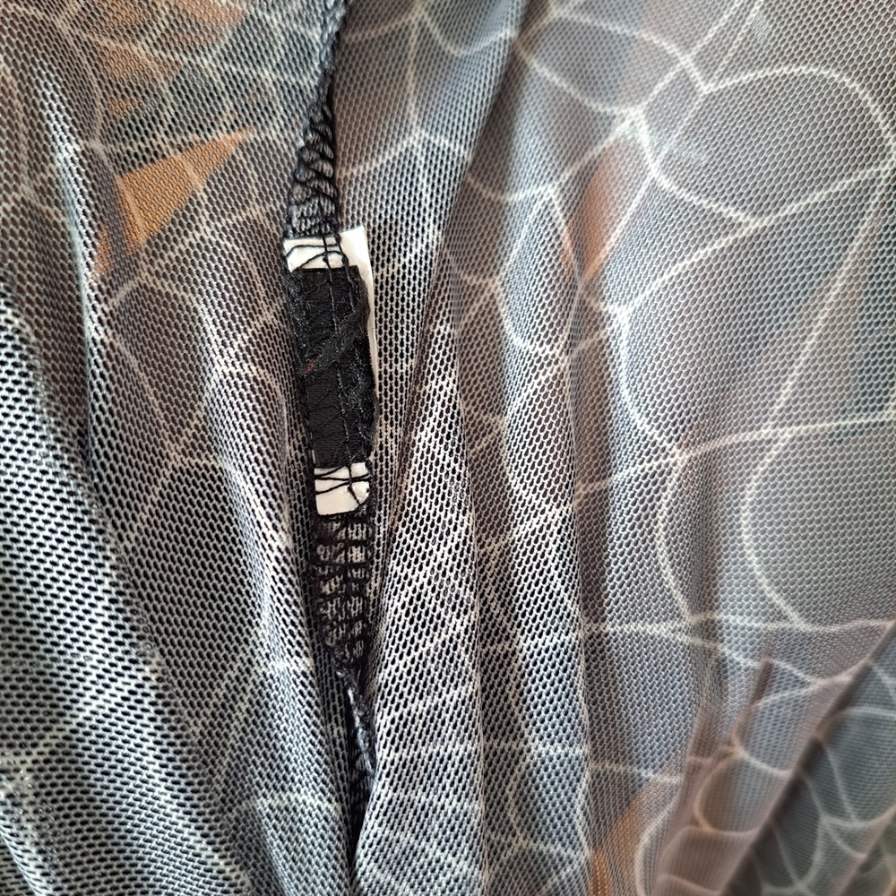 Women's Black Spiderweb Print Long Sleeve Top Mesh XS S - Picture 4 of 7